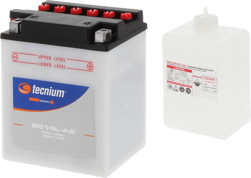 TECNIUM Battery Conventional with Acid Pack - BB14L-A2