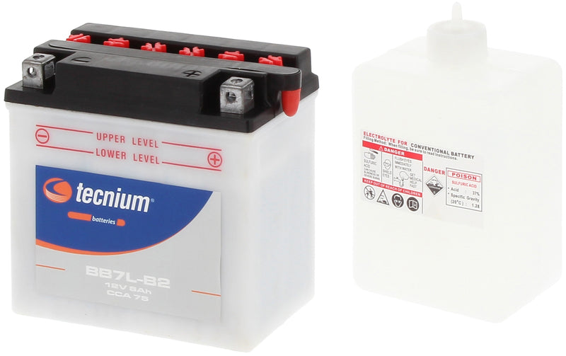 TECNIUM Battery Conventional with Acid Pack - BB7L-B2