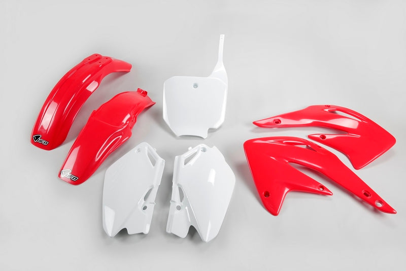 UFO Plastic Kit OEM Color Red/White Honda CR85R/RB