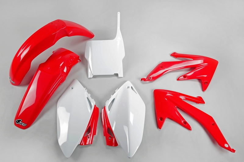 UFO Plastic Kit OEM Color Red/White (2008) Honda CRF450R