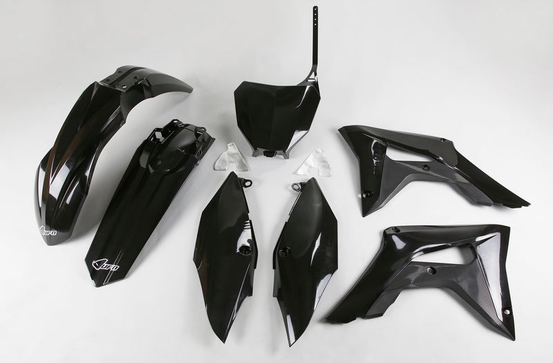 UFO Plastic Kit Black Honda CRF450R