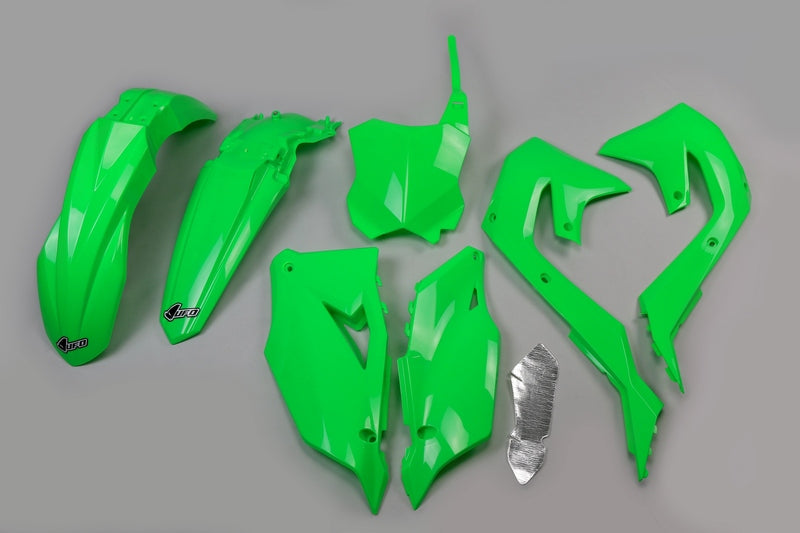 UFO Plastic Kit Neon Green Kawasaki KX450