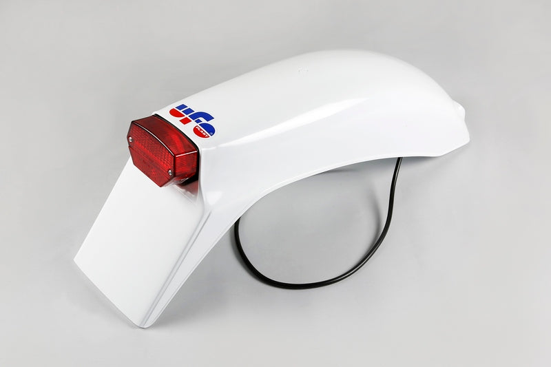 UFO Fantic Rear Fender + Light White