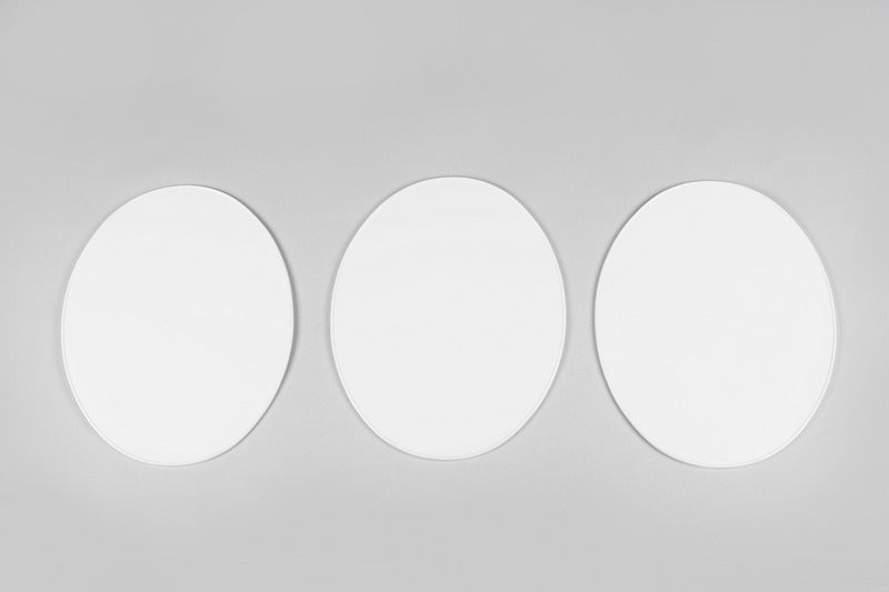 UFO Vintage Oval Front Plate 1970 White 3 pcs