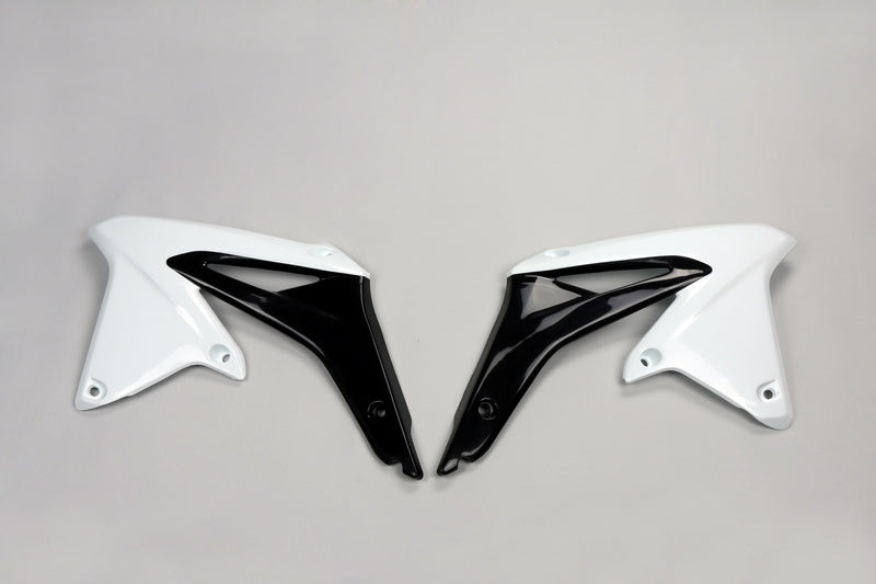 UFO Radiator Covers White/Black Suzuki RM-Z450