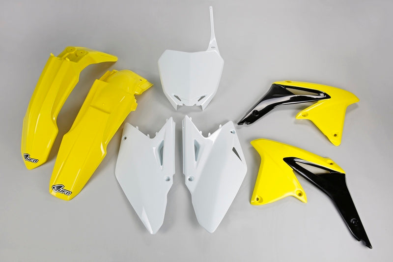 UFO Plastic Kit OEM Color Yellow/Black/White Suzuki RM-Z450