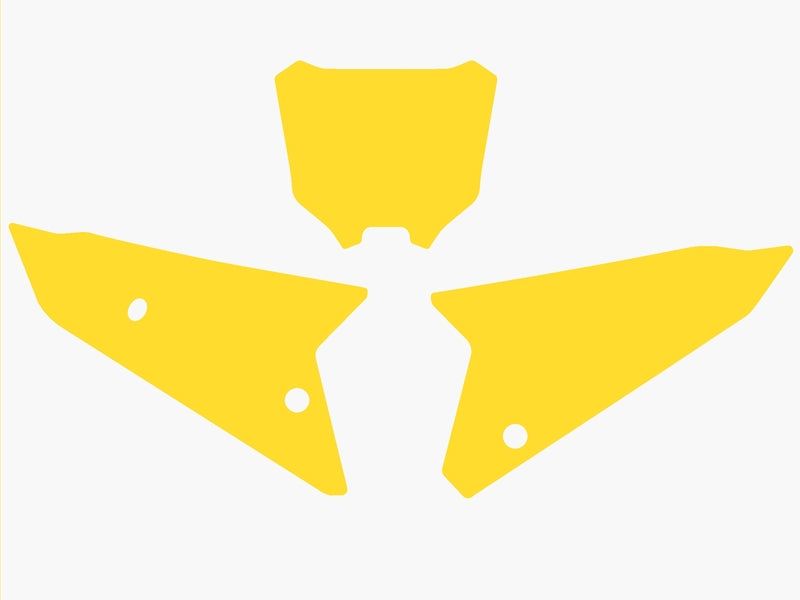BLACKBIRD Plate Stickers Yellow Honda CRF450