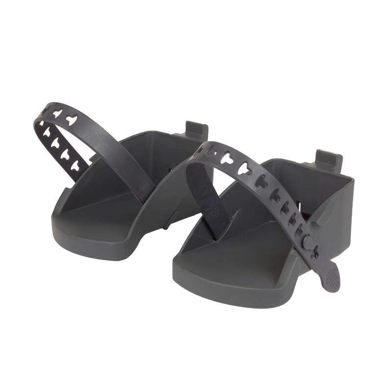 POLISPORT Footrests + Straps Charcoal Grey Bubbly Mini
