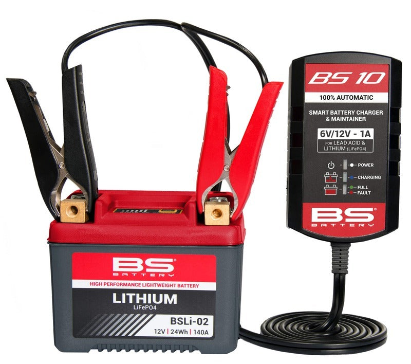 BS BATTERY BS10 Smart Battery Charger - 6V/12V 1A