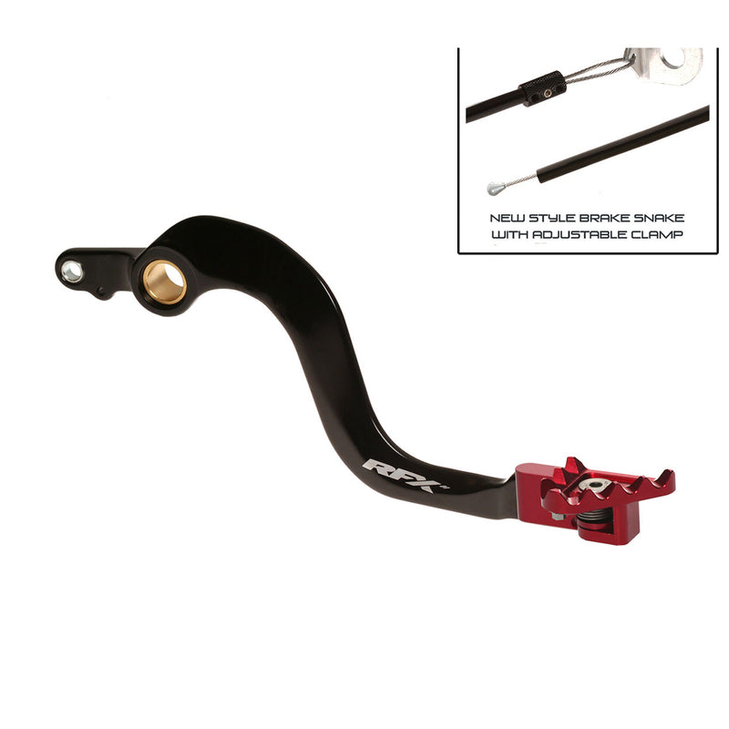RFX Pro Series Flexi-Tip Rear Brake Lever - Black/red