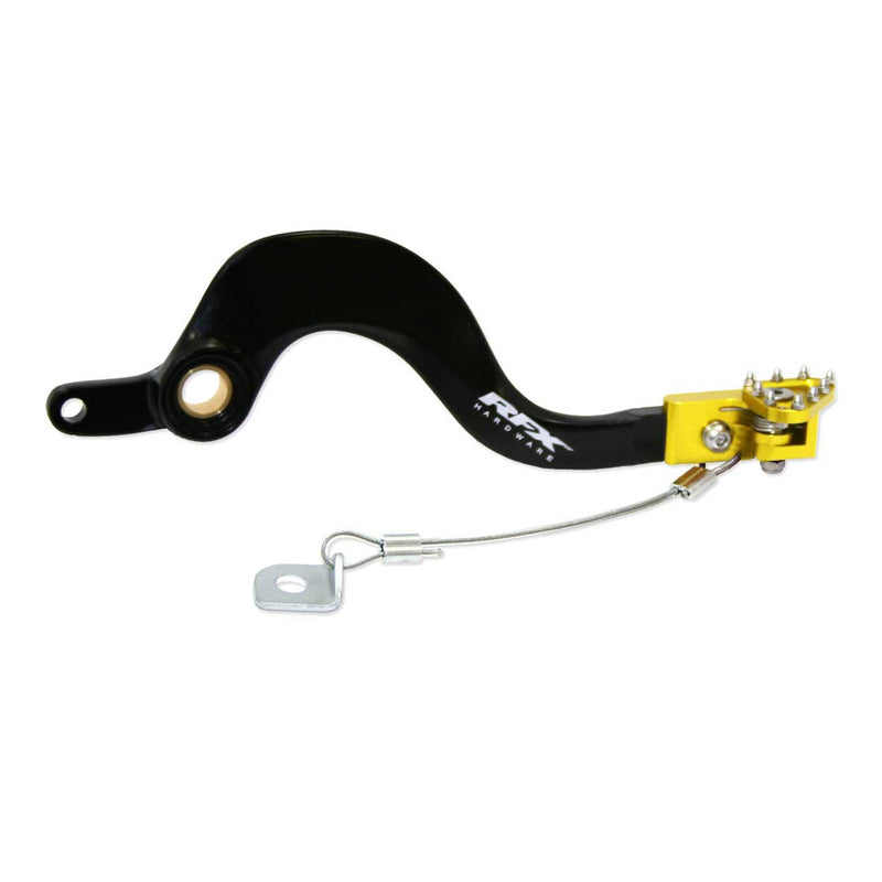 RFX Pro Series Flexi-Tip Rear Brake Lever - Black/yellow