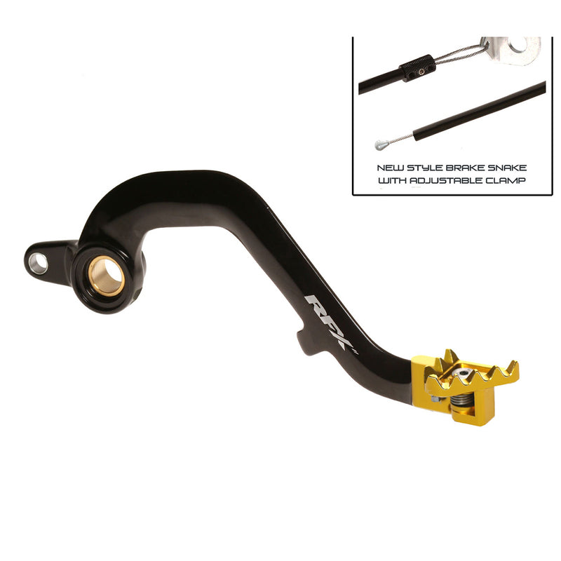 RFX Pro Series Flexi-Tip Rear Brake Lever - Black/yellow