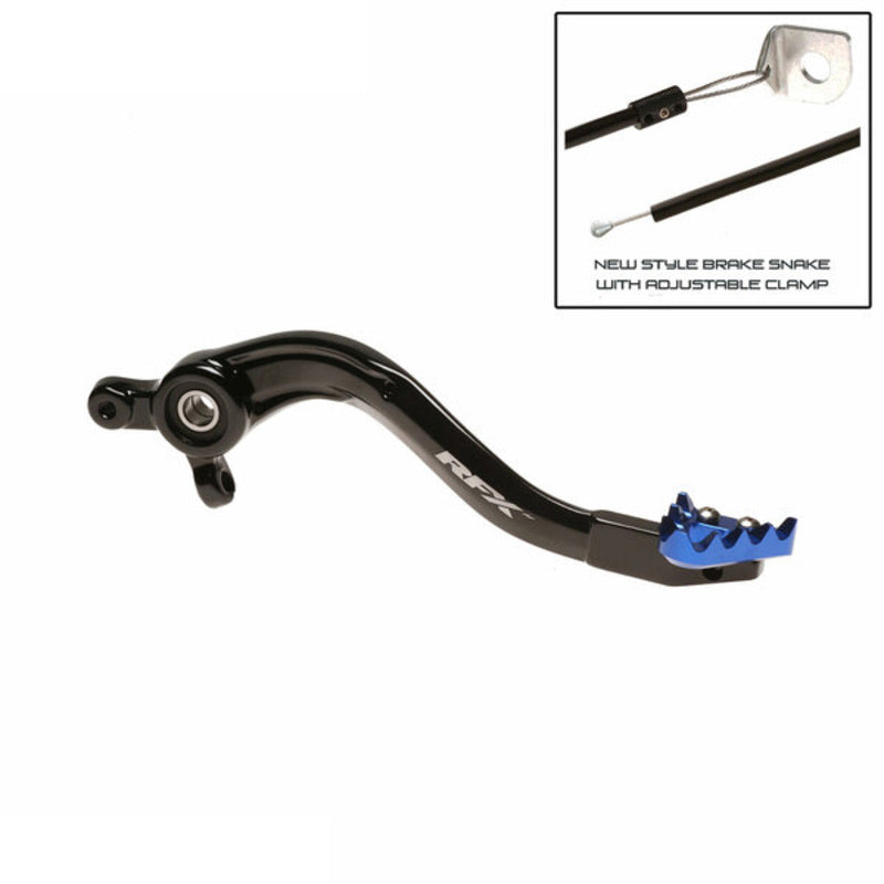 RFX Pro Series Solid-Tip Rear Brake Lever Hard Anodised Black/Blue