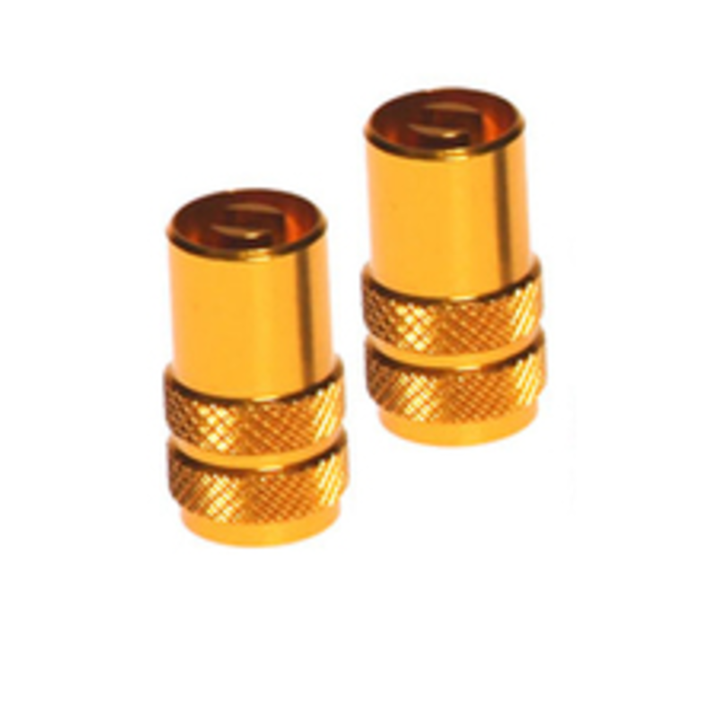 RFX Sport Series Valve Caps With Valve Key 2pcs - Gold