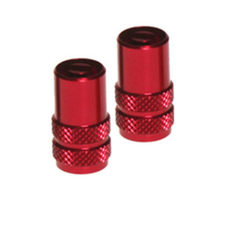 RFX Sport Series Valve Caps With Valve Key 2pcs - Red