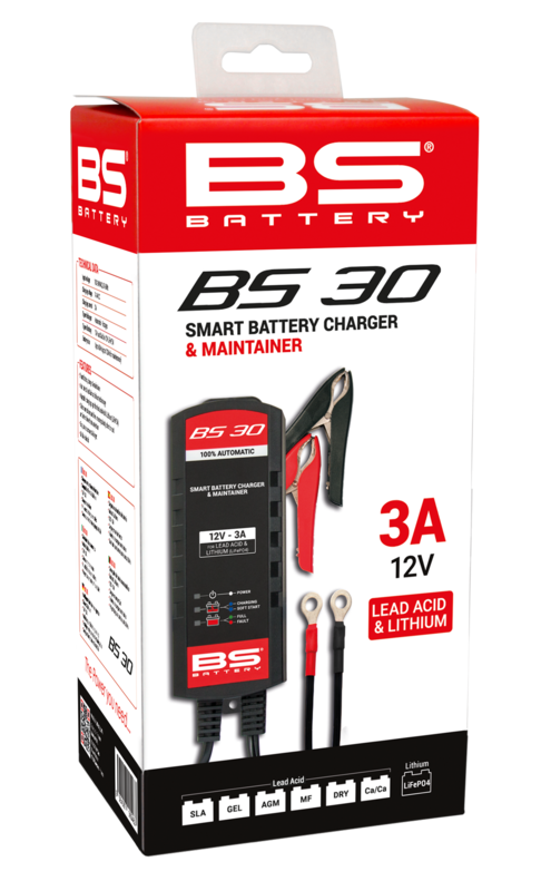 BS BATTERY BS30 Smart Battery Charger - 12V 3A