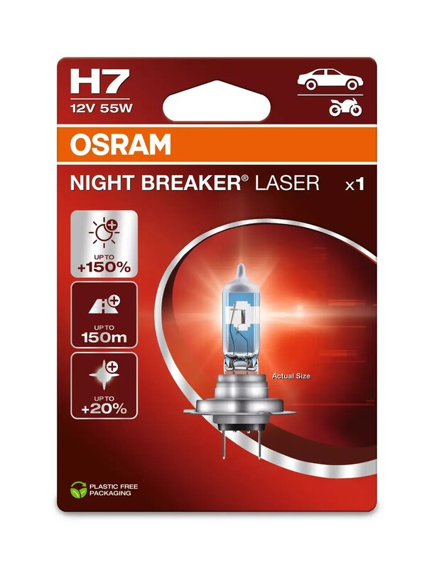 OSRAM H7 Night Breaker Laser Light Bulb 12V 55W PX26d - 1 piece