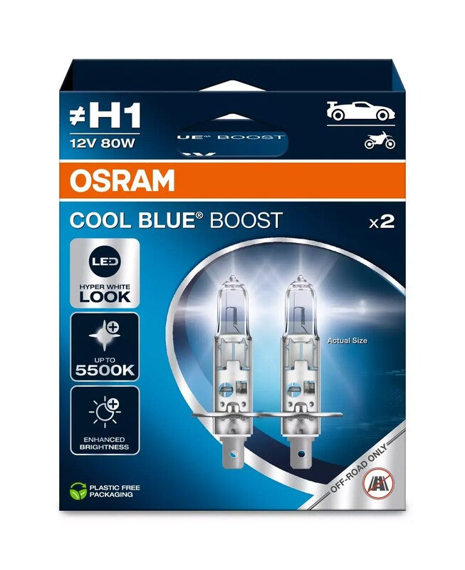 OSRAM Cool Blue Boost Bulb H1 12V/80W - X2