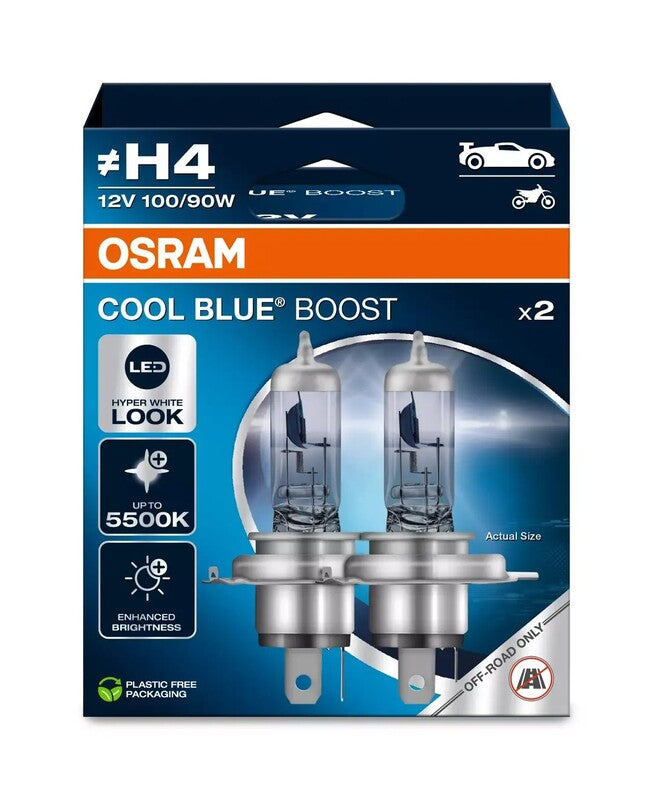 OSRAM Cool Blue Boost Bulb H4 12V/100/90W - X2