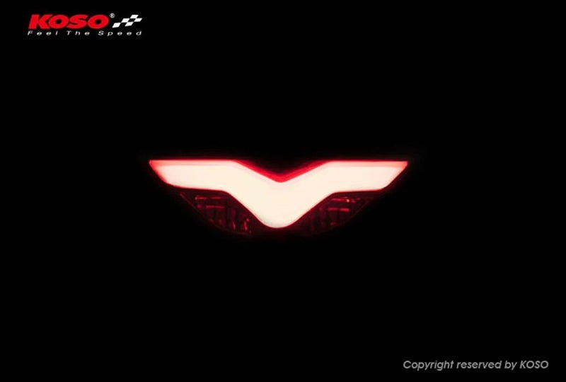 KOSO Led-Taillight, Red GT-03, e-mark.
