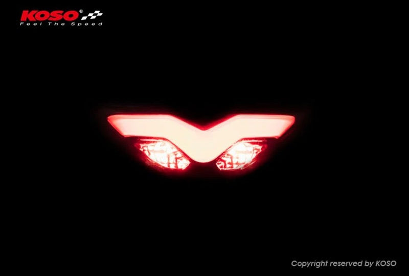 KOSO Led-Taillight, Smoke GT-03, e-mark.
