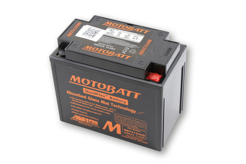 MOTOBATT Battery MBTX12UHD, Black