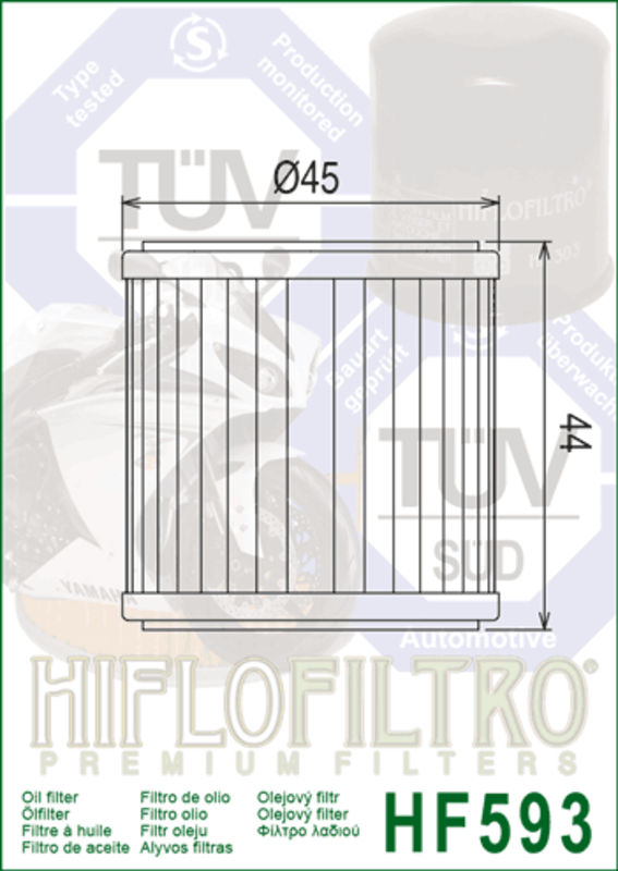 HIFLOFILTRO Oil Filter - HF593