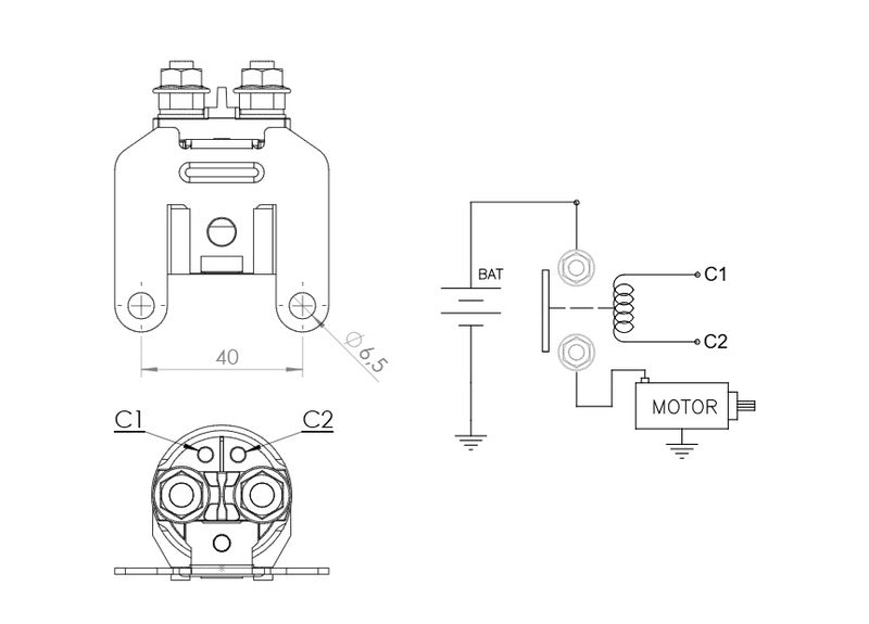 TECNIUM by DZE Starter Relay