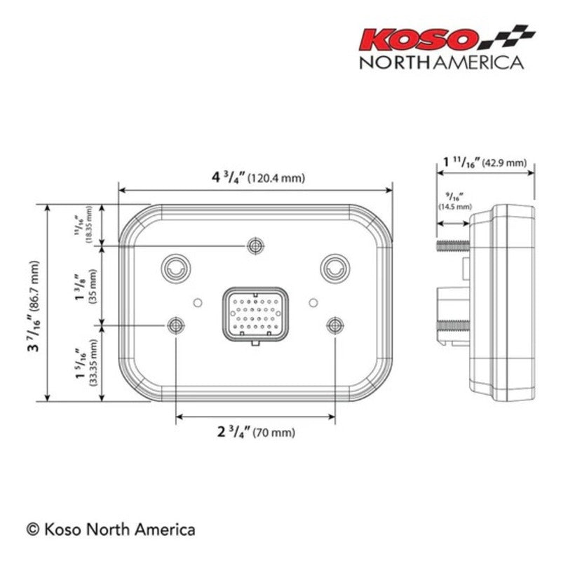 KOSO RX-3S TFT-Multifunction Meter 15,000 RPM