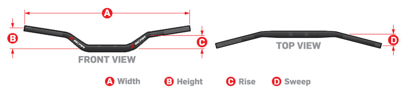SCAR O² Bou/Lampkin Trial Handlebar - Black