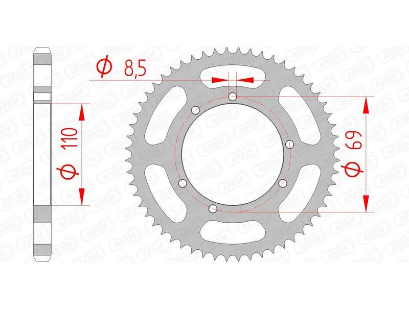 AFAM Chain Kit A420M 12/56 - Standard Rear Sprocket 59104