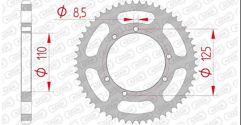 AFAM Chain Kit A428M 13/60 - Standard Rear Sprocket Type 59104
