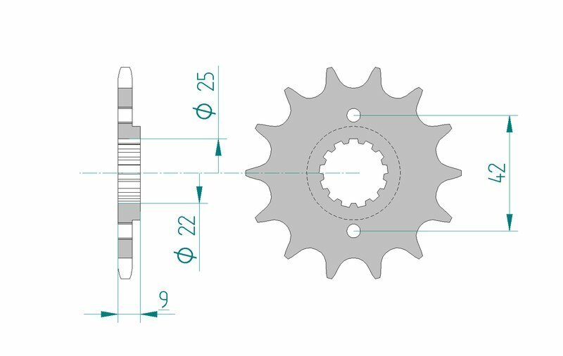 AFAM Chain Kit 520XMR3 14/48 Standard - Standard Rear Sprocket