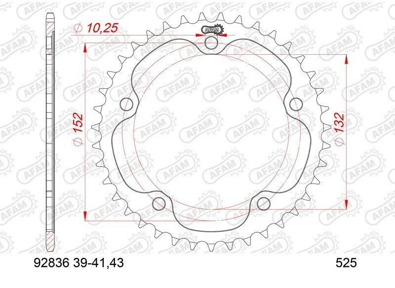AFAM Chain Kit 525XSR2 16/39 Super-Reinforced - Standard Rear Sprocket