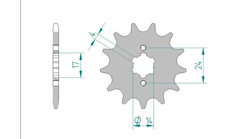 AFAM Chain Kit 420M 11/53 Reinforced - Standard Rear Sprocket