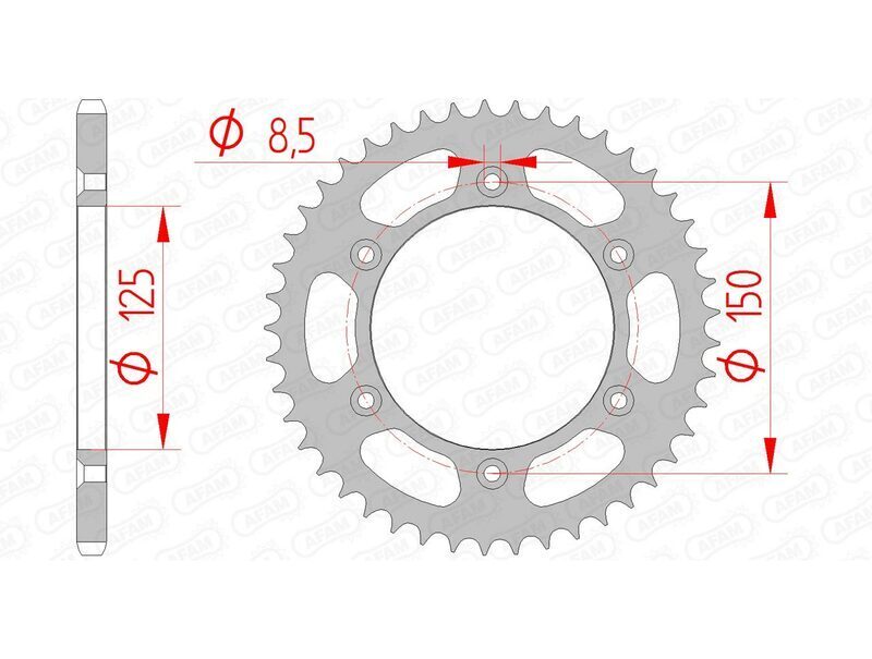 AFAM Chain Kit 520XHR2 16/43 Super-Reinforced - Standard Rear Sprocket