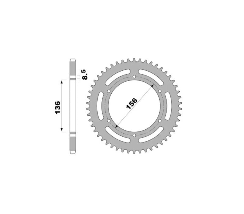 EK/PBR Chain Kit 420SR 11/60 - Ultra-Light Rear Sprocket