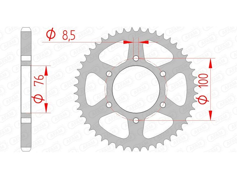 AFAM Chain Kit 428XMR2 14/48 - Standard Rear Sprocket