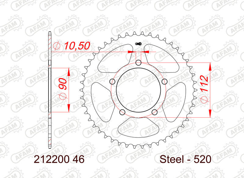 AFAM Chain Kit 520XLR2 14/69 - Standard Rear Sprocket