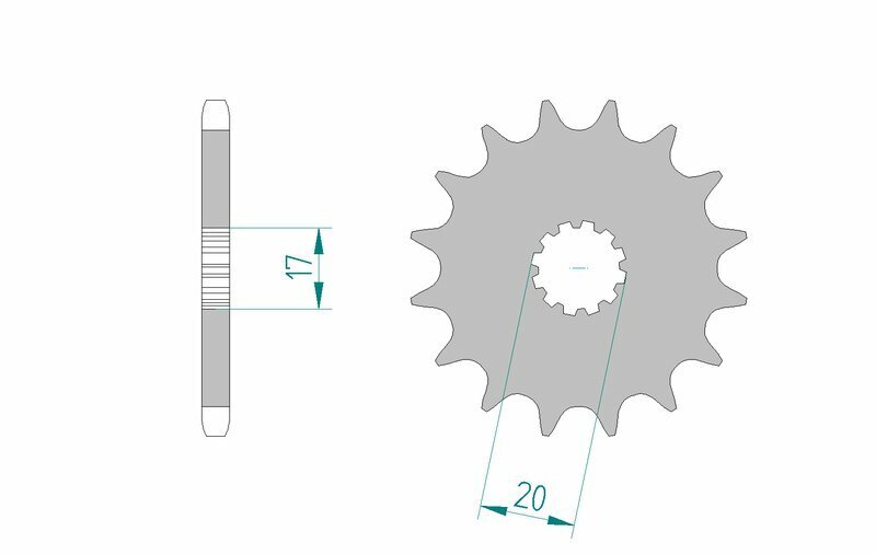 AFAM Chain Kit 428M 12/50-132 - Standard Rear Sprocket