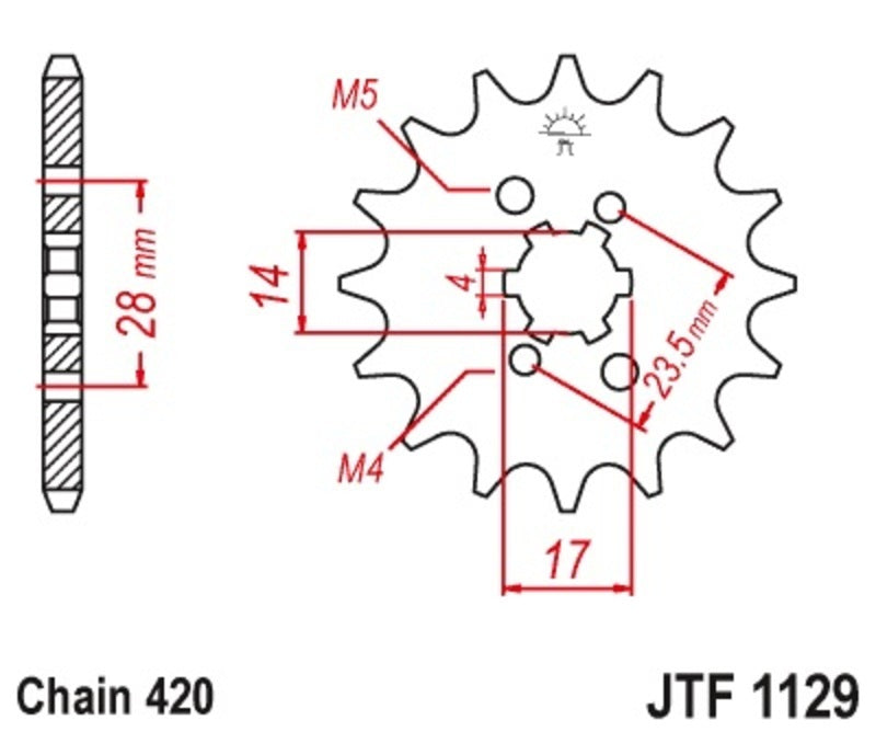 JT Chain kit 420 HDR - 13/53-140 - Steel Standard Rear Sprocket