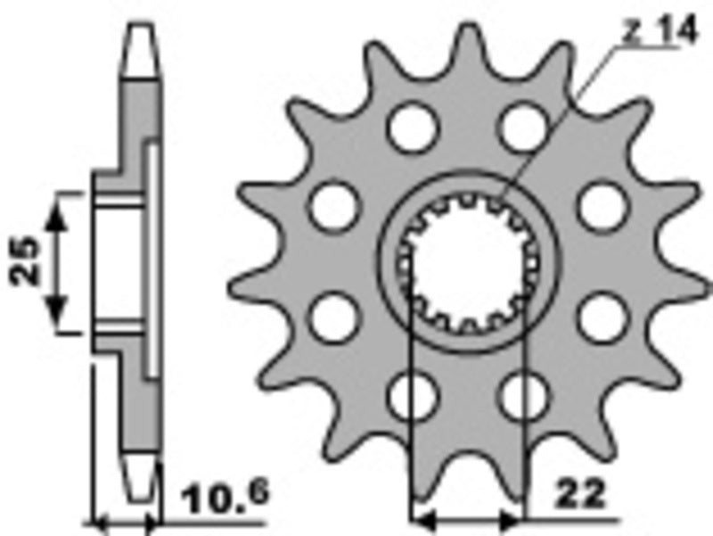 EK/PBR Chain kit 525 ZVX3 - 15/41-110 - Steel Reinforced Rear Sprocket