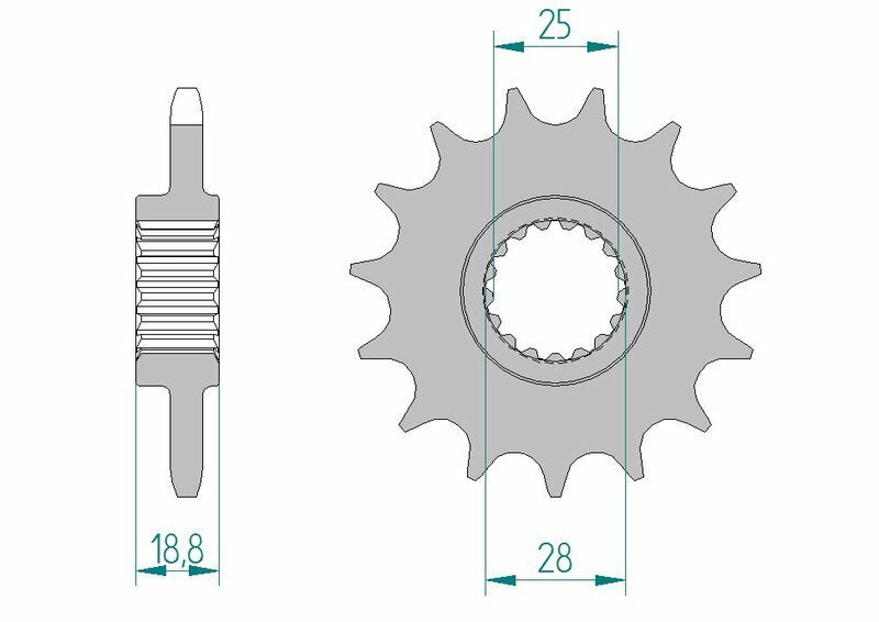 AFAM Chain kit 525 XHR3 - 16/42-110 - Alu Standard Rear Sprocket