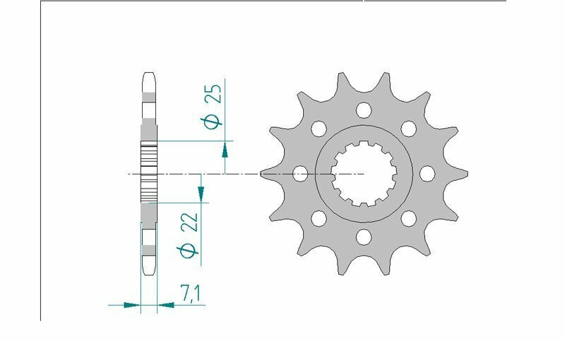AFAM Chain kit 520 XSR - 16/43-112 - Alu Standard Rear Sprocket