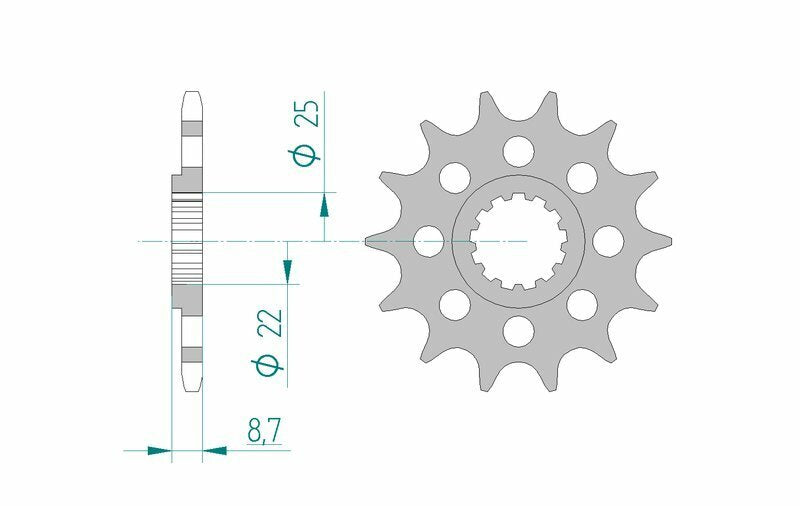 AFAM Chain kit 520 XHR2 - 15/43-112 - Alu Standard Rear Sprocket