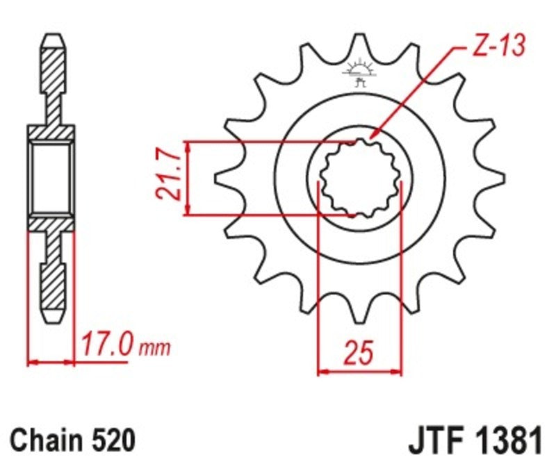 EK/JT Chain kit 520 SRX2 - 15/41-112 - Steel Standard Rear Sprocket