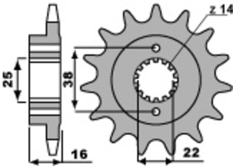 EK/PBR Chain Kit 520 MVXZ2 - 15/40-110 - Steel Standard Rear Sprocket