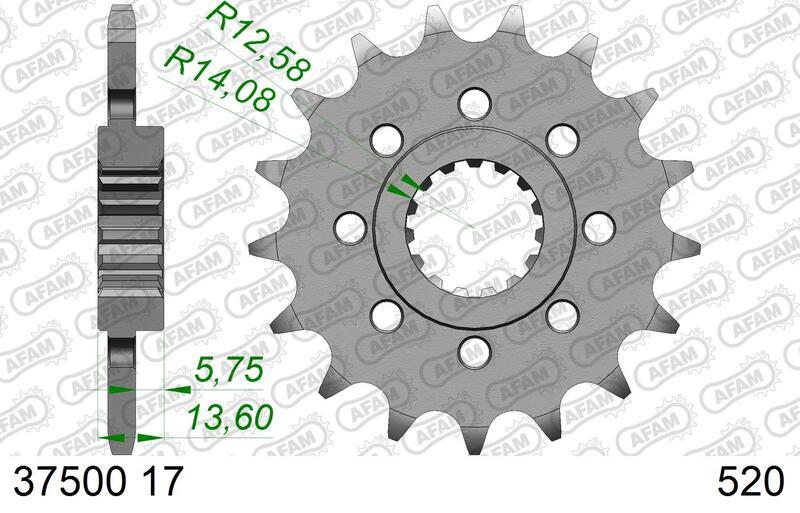 AFAM Chain kit 520 XRR3 - 15/44-106 - Steel Standard Rear Sprocket