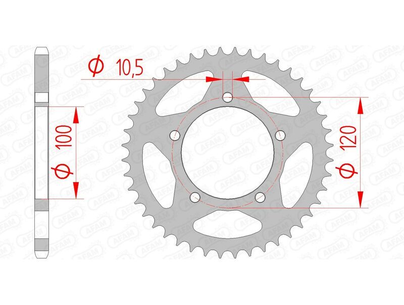 AFAM Chain kit 520 XSR - 15/44-106 - Steel Standard Rear Sprocket