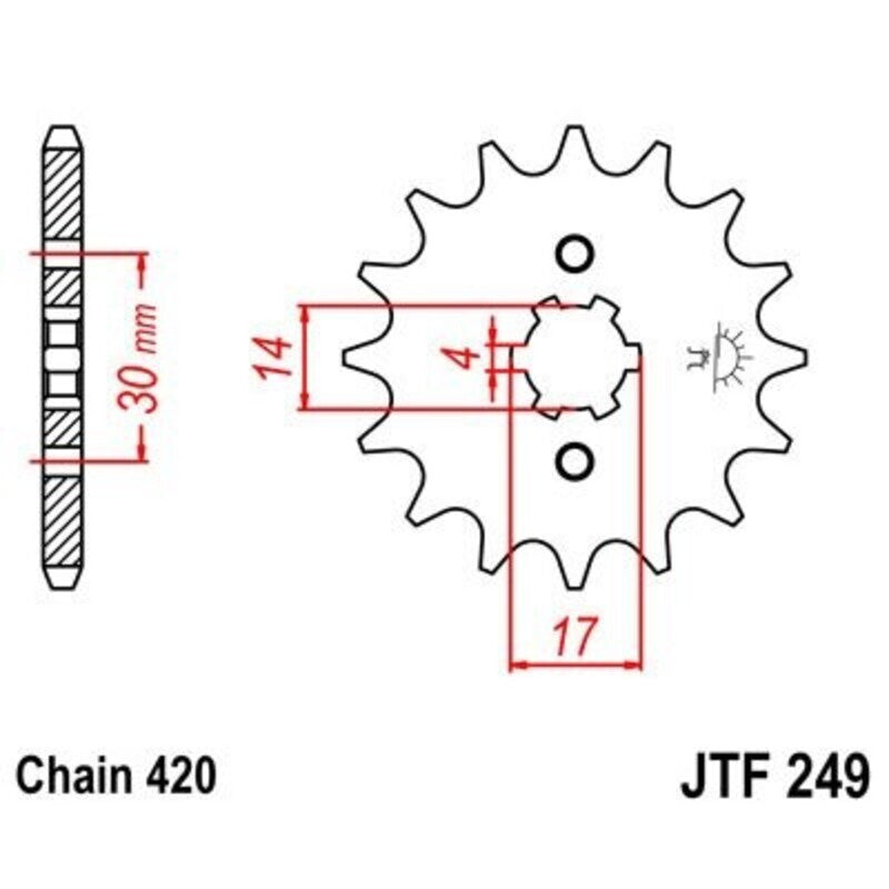 EK/JT Chain kit 420 SR - 15/34-98 - Steel Standard Rear Sprocket